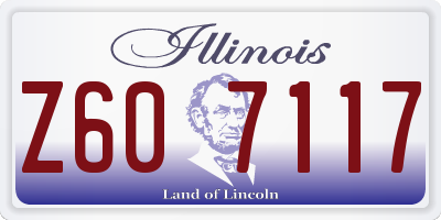 IL license plate Z607117