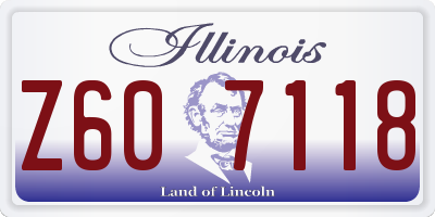 IL license plate Z607118
