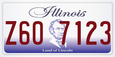 IL license plate Z607123
