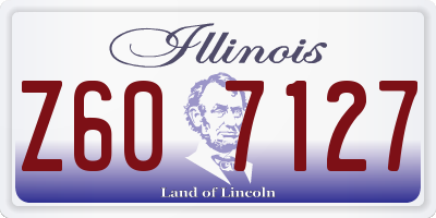 IL license plate Z607127