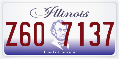 IL license plate Z607137