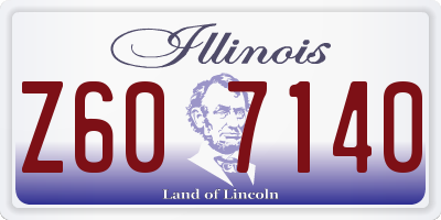 IL license plate Z607140