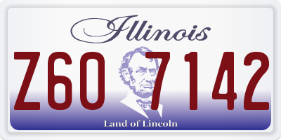 IL license plate Z607142