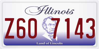 IL license plate Z607143