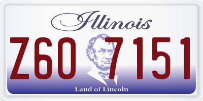 IL license plate Z607151