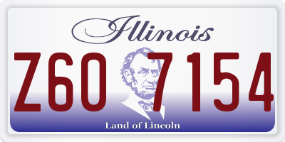 IL license plate Z607154
