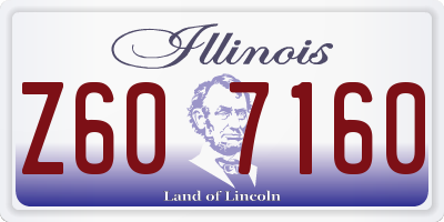 IL license plate Z607160