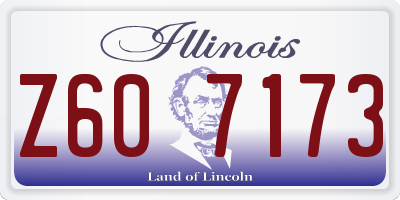 IL license plate Z607173