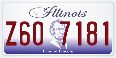 IL license plate Z607181