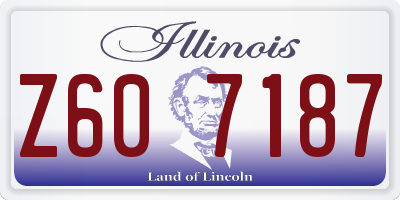 IL license plate Z607187
