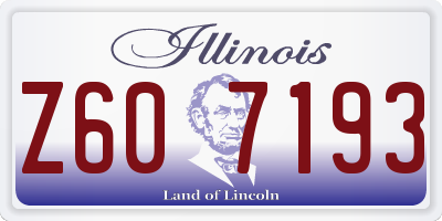 IL license plate Z607193
