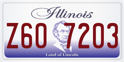 IL license plate Z607203