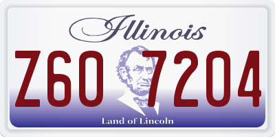 IL license plate Z607204