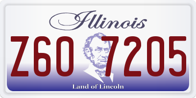 IL license plate Z607205