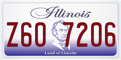 IL license plate Z607206