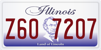 IL license plate Z607207