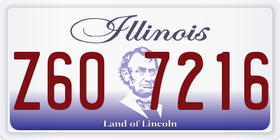 IL license plate Z607216