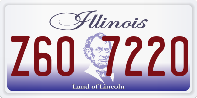 IL license plate Z607220