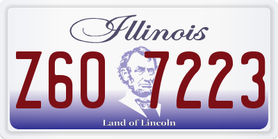 IL license plate Z607223