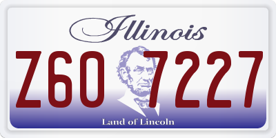 IL license plate Z607227