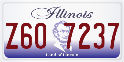 IL license plate Z607237