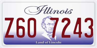 IL license plate Z607243