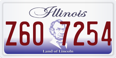 IL license plate Z607254