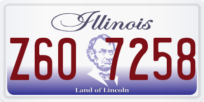IL license plate Z607258