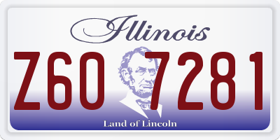 IL license plate Z607281