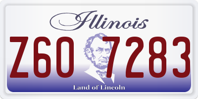 IL license plate Z607283
