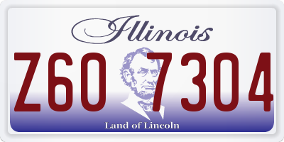 IL license plate Z607304