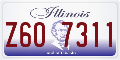 IL license plate Z607311