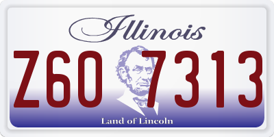 IL license plate Z607313