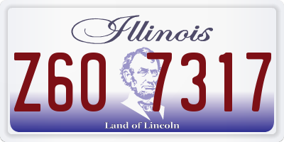 IL license plate Z607317