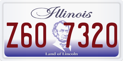 IL license plate Z607320