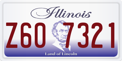 IL license plate Z607321