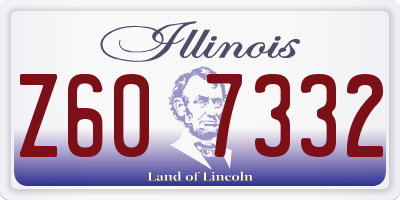 IL license plate Z607332