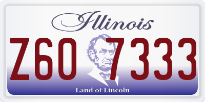IL license plate Z607333
