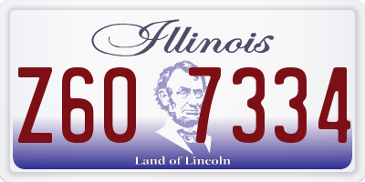 IL license plate Z607334