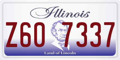 IL license plate Z607337