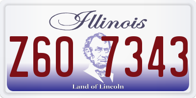 IL license plate Z607343