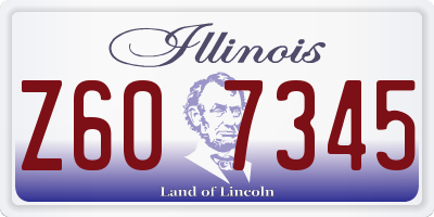 IL license plate Z607345