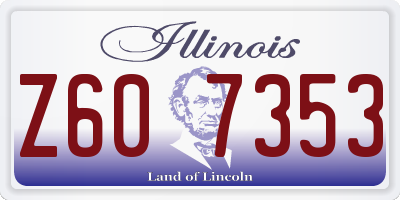 IL license plate Z607353