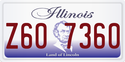 IL license plate Z607360