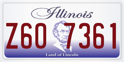 IL license plate Z607361