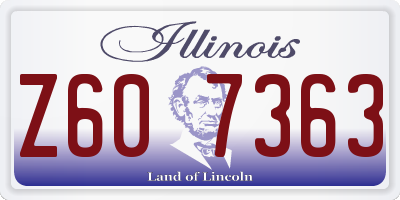 IL license plate Z607363
