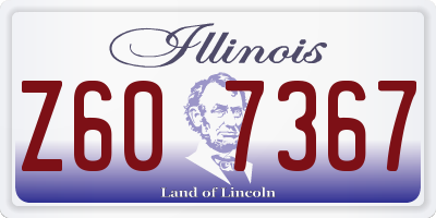 IL license plate Z607367