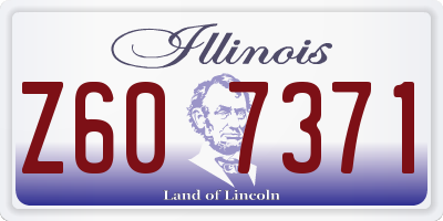 IL license plate Z607371