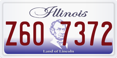 IL license plate Z607372