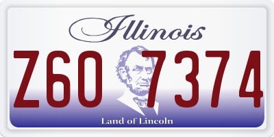 IL license plate Z607374